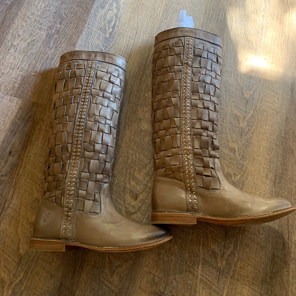 Frye Woven Paige Leather Boots